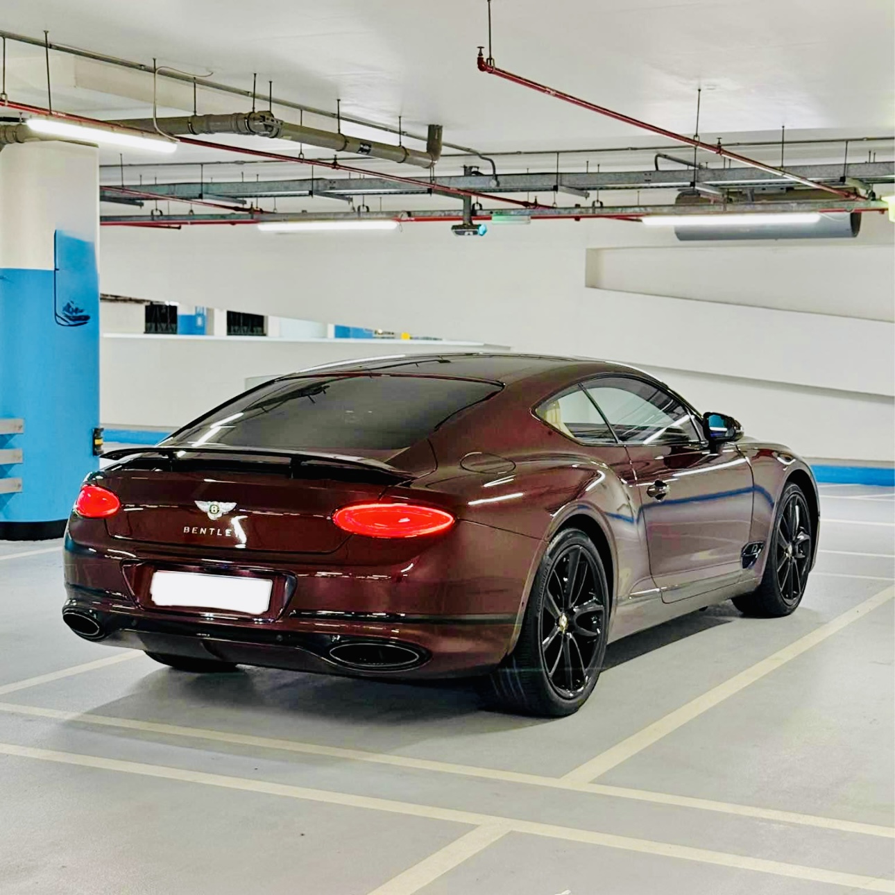 Red Bentley Continental GT Back
