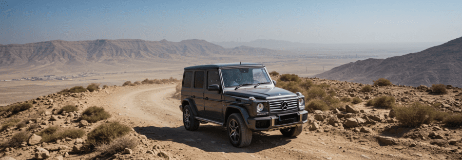 Hatta in a luxurious Mercedes G-Wagon