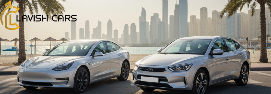 BYD SEAL vs Tesla Model 3 rentals in Dubai