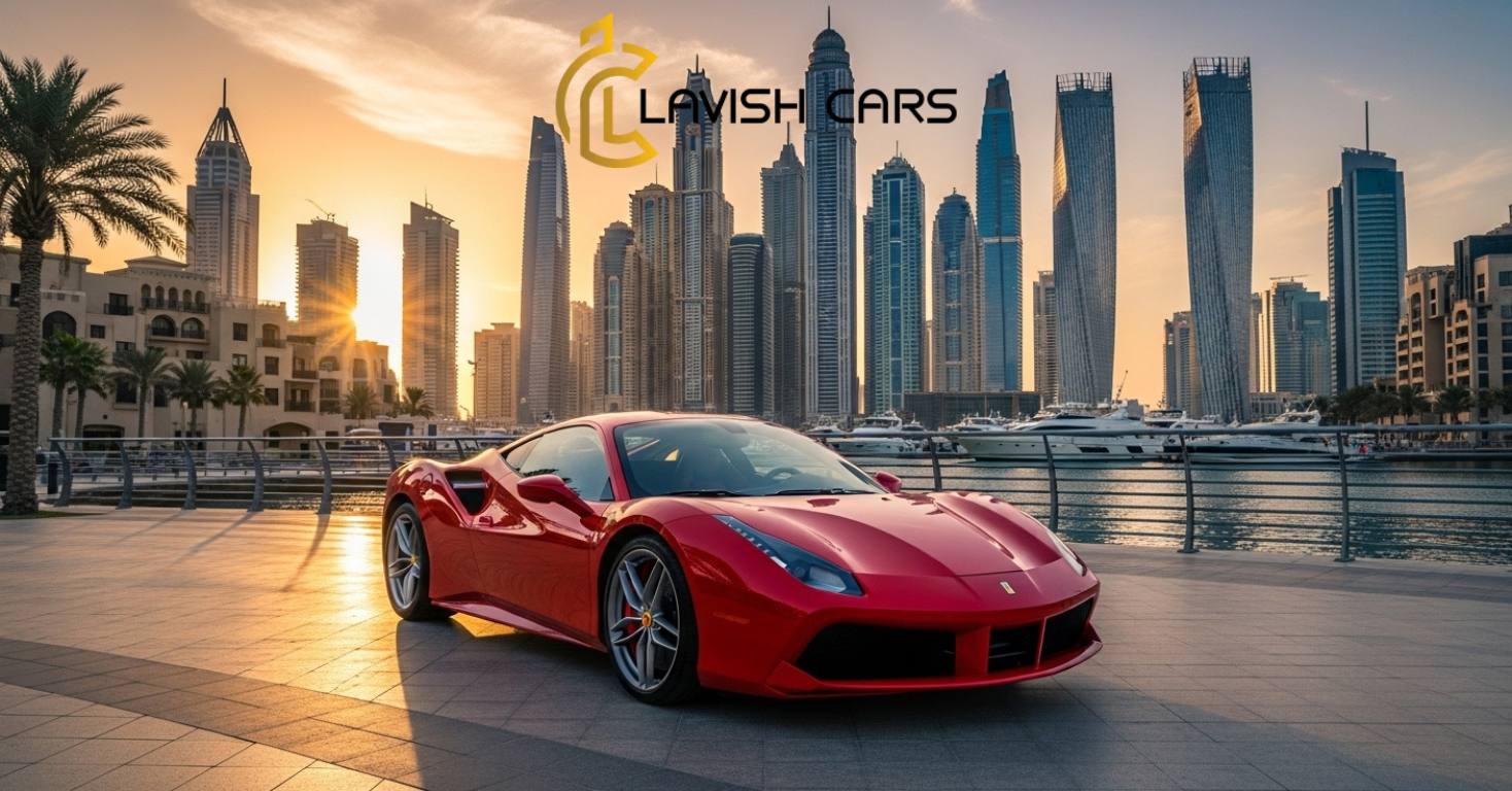 Ferrari in Dubai Marina